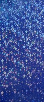 Wachsplatte Sterne blau hologramm