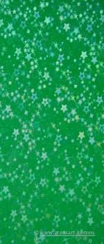 Wachsplatte  Sterne grün hologramm