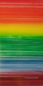 Verzierwachsplatte Regenbogen bemalt