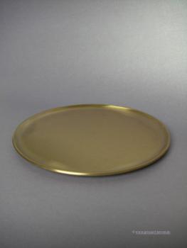 Kerzenteller,"Teller rund" gold matt