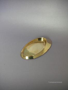 Kerzenteller oval," Sonderleuchter"gold poliert