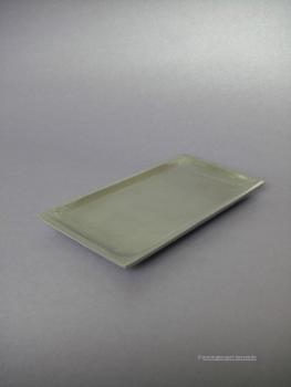 Kerzenteller,"Teller rechteck" silber matt