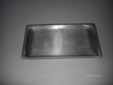 Kerzenteller,"Teller rechteck" silber matt