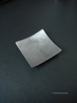 Kerzenteller,"Viereck Teller" silber matt