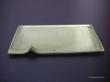 Messingteller  rechteckig - silber