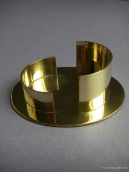 Messingleuchter für ovale Kerze