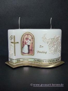 Hochzeitskerze - Fotokerze "große Welle"