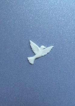 Verzierwachs Taube weiß