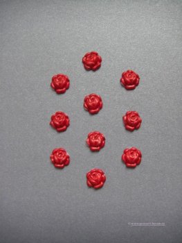 Verzierwachs, Wachsmotiv, Rosenblüte 10er Set