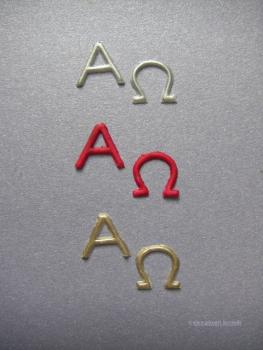 Verzierwachs "Alpha und Omega"