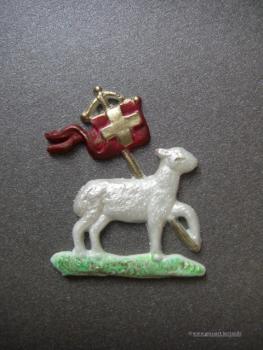 Verzierwachs "Osterlamm mit Fahne" klein