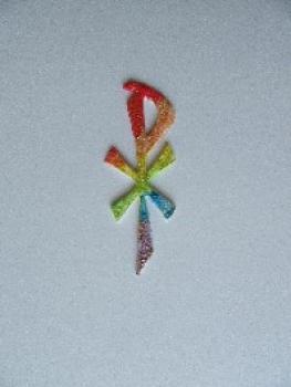 Verzierwachs - Wachsdekor  "Paxzeichen-Regenbogen"