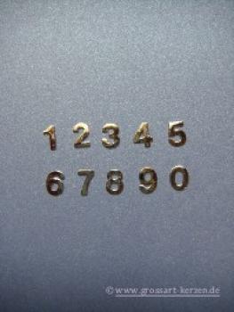 Wachszahlen hochglanz  8mm gestanzt