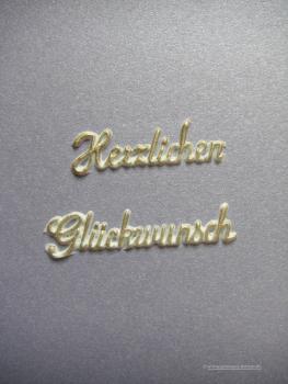 Schrift "Herzlichen Glückwunsch"