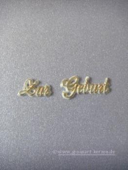Wachsschriftzug "Zur Geburt"