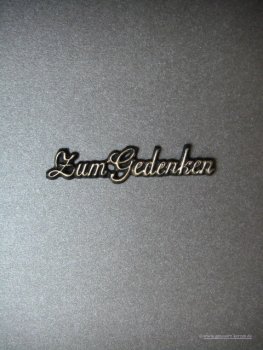 Verzierwachs, Schrift "Zum Gedenken" versch. Farben