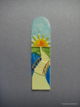 Verzierwachs - Ornament, Bogen mit Weg und Brücke