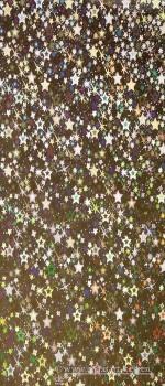 Wachsplatte  Sterne gold hologramm