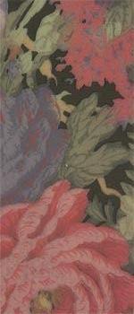 Wachsplatte Blumendruck rosa-violett