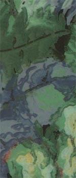 Wachsplatte Blumendruck blau-grün