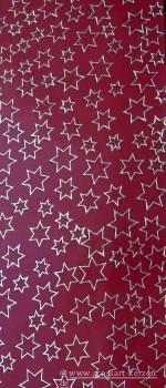 Wachsplatte  Sterne rot-gold geprägt