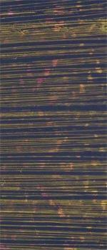 Wachsplatte dunkelblau irisierend mit Goldfäden