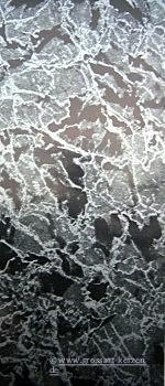 Wachsplatte schwarz silber marmoriert