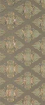 Wachsplatte Ornamente silber geprägt