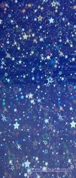 Wachsplatte Sterne blau hologramm