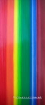 Wachsplatte Regenbogen bemalt