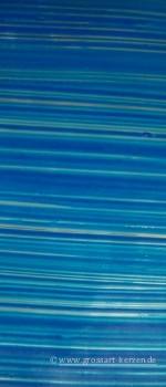 Wachsplatte blau bemalt