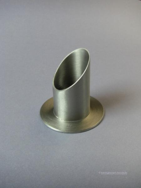 Kerzenleuchter Messing vernickelt matt