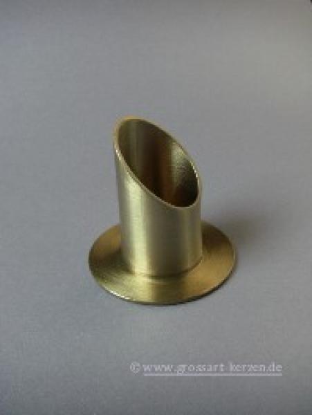 Kerzenleuchter Messing matt für Kerze 50mm