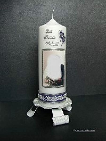 Fotokerze "Zur silbernen Hochzeit"