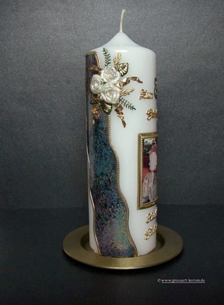 Geburtstagskerze / Fotokerze  "Zum 85. Geburtstag"