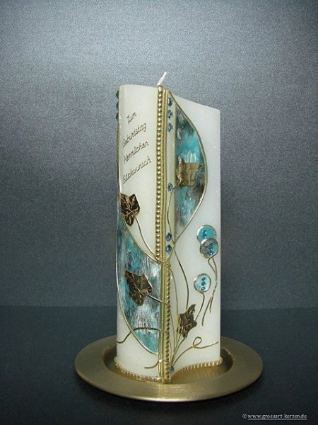 Geburtstagskerze / Jubiläumskerze "Leonardo"