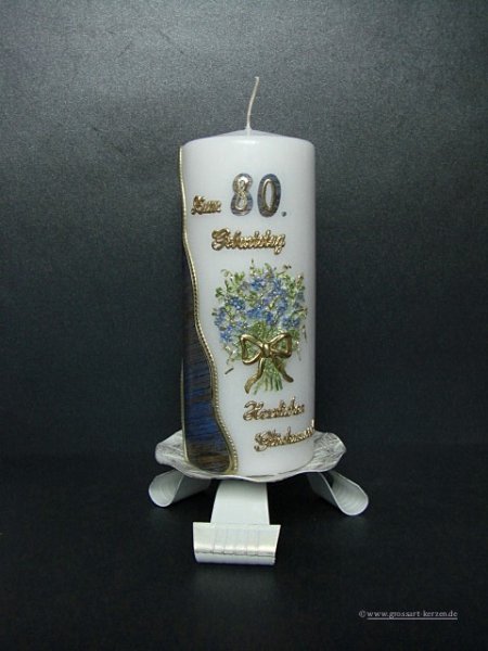 Geburtstagskerze "Zum 80. Geburtstag"