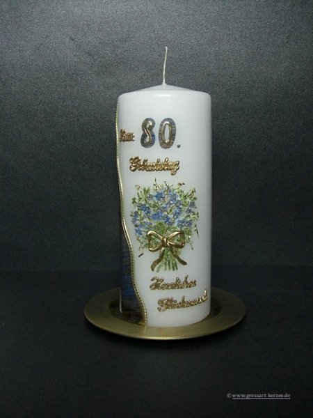 Geburtstagskerze "Zum 80. Geburtstag"