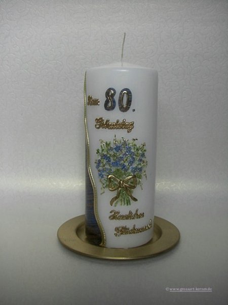 Geburtstagskerze "Zum 80. Geburtstag"