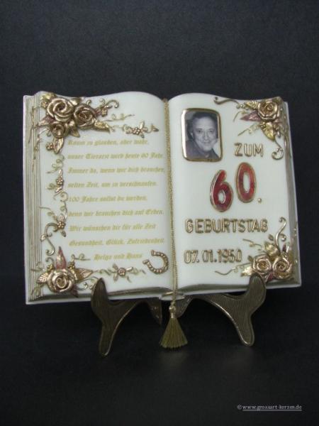 Edles, offenes Wachsbuch "Hans"mit Fotodruck