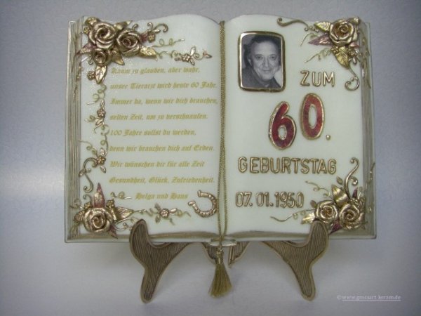 Edles, offenes Wachsbuch "Hans"mit Fotodruck