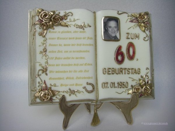 Edles, offenes Wachsbuch "Hans"mit Fotodruck