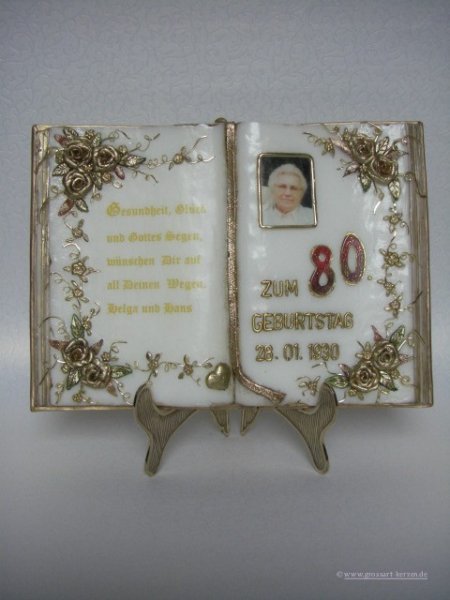 Großes, offenes Buch "Barbara"