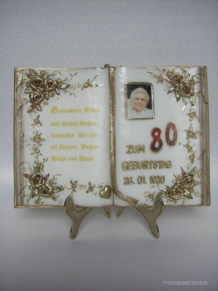 Großes, offenes Buch "Barbara"