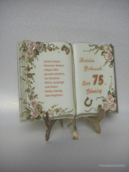 Wachsbuch  "Zum 75." Geburtstag