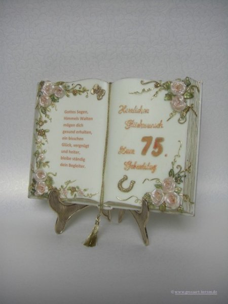 Wachsbuch  "Zum 75." Geburtstag