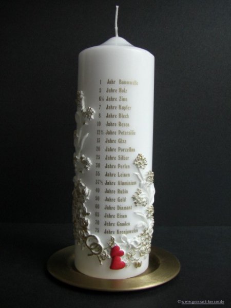 Hochzeitskerze "Zum Hochzeitstag"