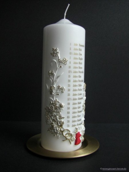 Hochzeitskerze "Zum Hochzeitstag"