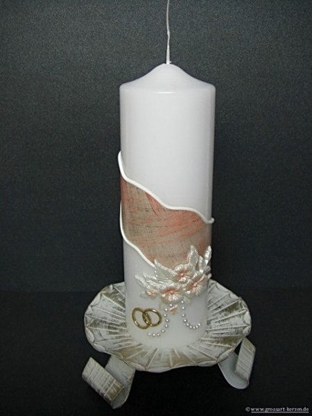 Hochzeitskerze "Weisse Perle"