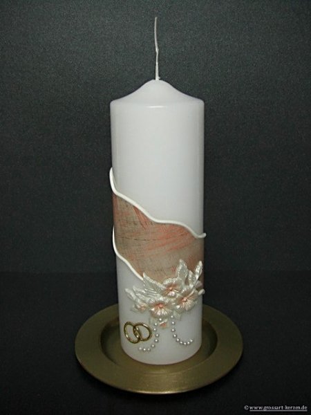 Hochzeitskerze "Weisse Perle"